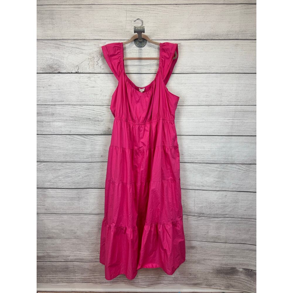 Skies Are Blue Plus Size Pink Tiered Spring Midi Maxi Dress Size 3X